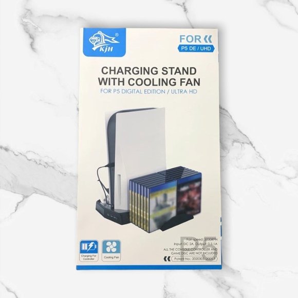PS5 Multi Function Cooling Fan Charging Base Stand NEW - Picture 2 of 4